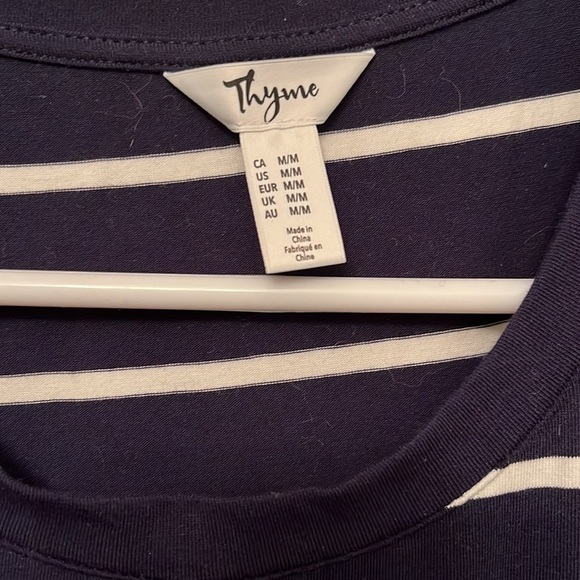 Thyme Maternity Striped Nursing Dress - Picture 3 of 3